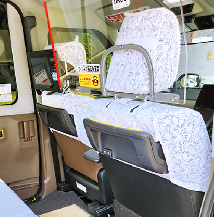 後部座席の写真