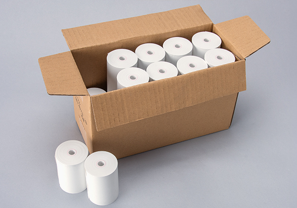 領収書ロール紙　小箱10箱(20巻き入り)（58mm×40mm）
